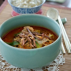 Yukgaejang, the spicy Korean beef stew