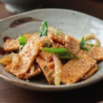 Korean fish cake recipe (eomuk bokkeum) with soy glaze, green onion, and sesame seeds