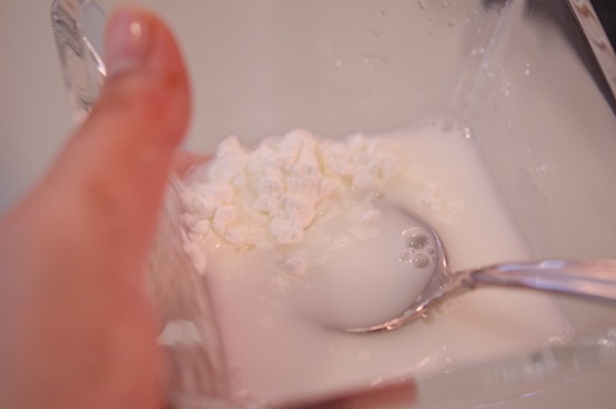 Cornstarch is mixed with water to make a starch slurry.
