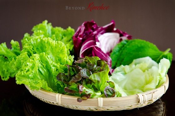 Use variety of lettuce and leaves for Ssambap