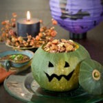 Fall rice in pumpkin for Halloween