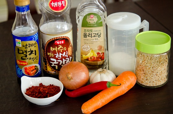 Perilla kimchi seasoning ingredients