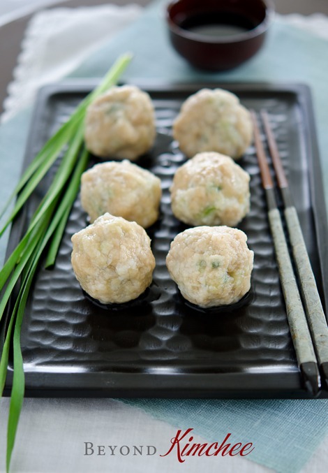 These nude dumplings don't have the dumpling wrappers, which makes them gluten-free.