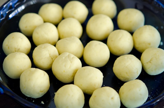 Sweet potato rice donut balls.