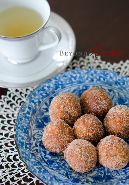 Sweet Potato Rice Donuts are great afternoon treats with a cup of tea.