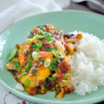 Teriyaki ranch chicken bake with rice.