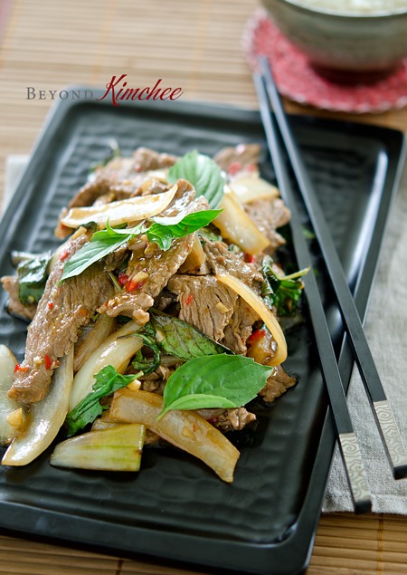 This Thai beef basil stir-fry has a burst of flavor and delicious.