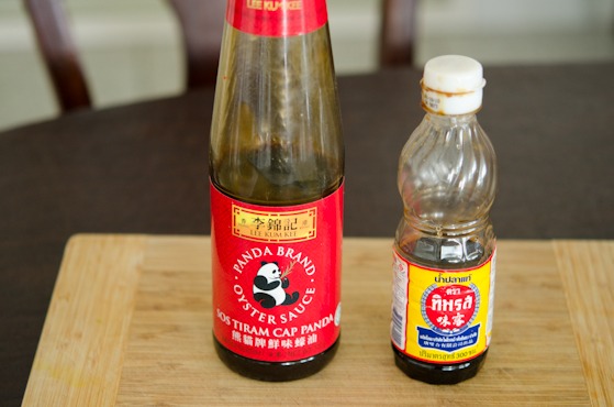 Oyster sauce and fish sauce is needed for this recipe.