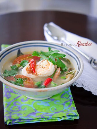 Tom Yum Goong is Thai hot and sour prawn soup
