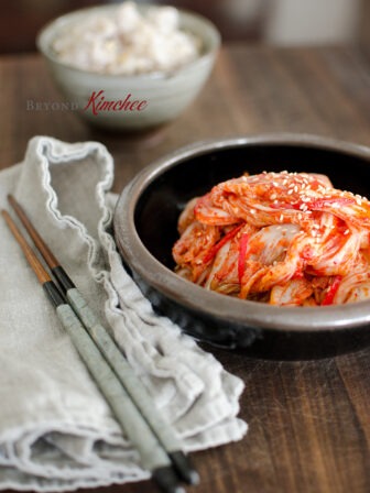 Freshly kimchi made within 30 minutes still has a crisp texture.