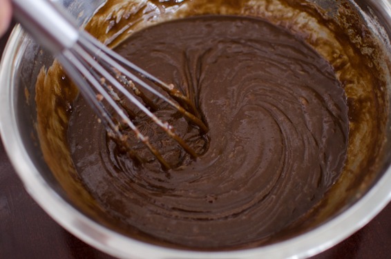 Whisk the cake butter until well combined.