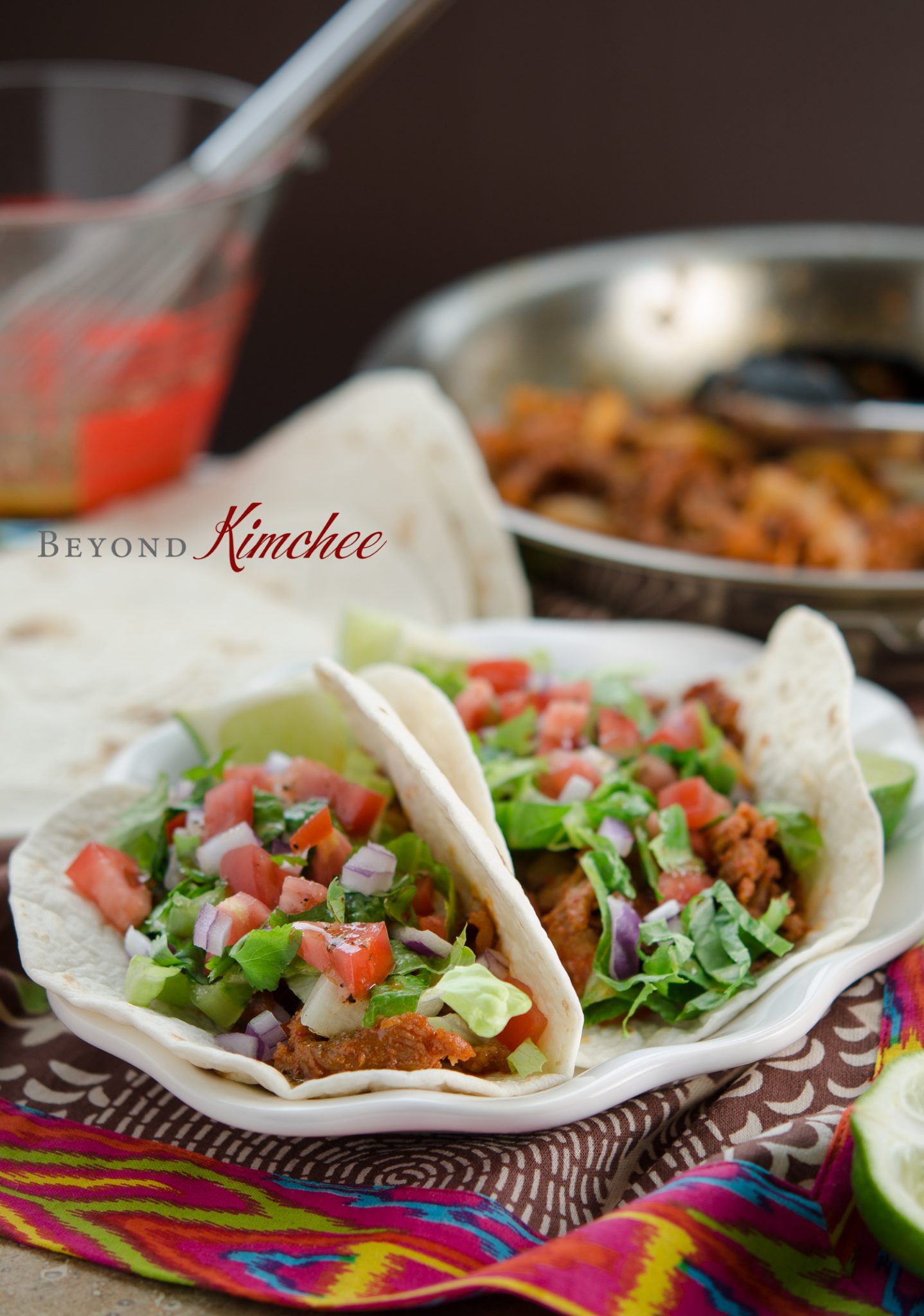 Spicy Korean Pork Taco with Soy Lime Vinaigrette