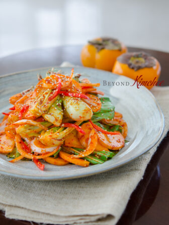 Bok Choy Persimmon Kimchi Salad