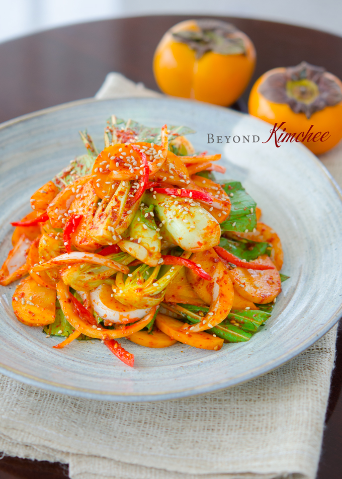 Bok Choy Persimmon Kimchi Salad