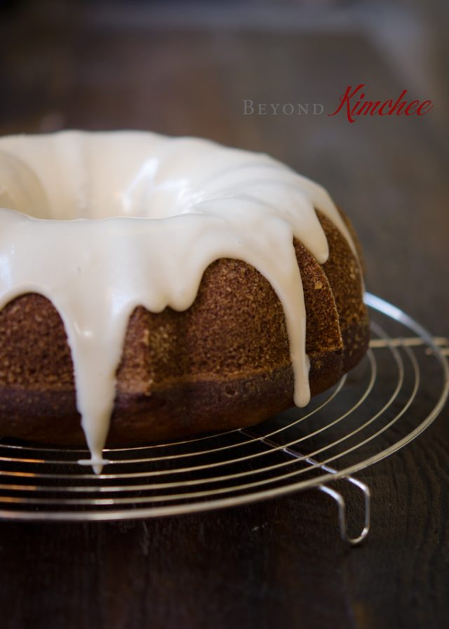 Moist Pumpkin Bundt Cake with Maple Cream Cheese Glaze