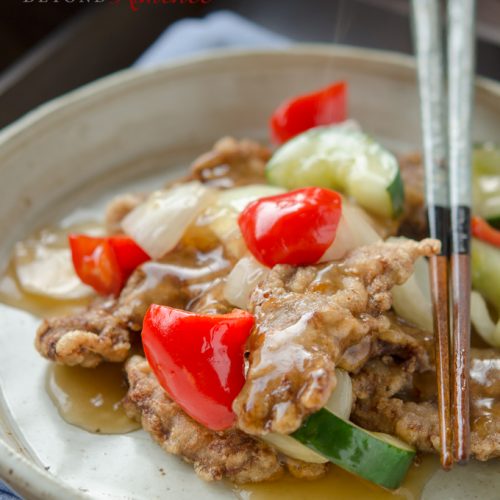 Crispy Sweet and Sour Beef (or Pork) Recipe (Tangsuyuk)