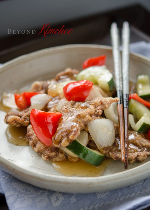 Crispy Sweet and Sour Beef (or Pork) Recipe (Tangsuyuk)