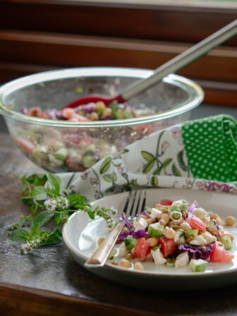 Chickpea and Lentil Salad is a refreshing salad to serve during spring and summer.