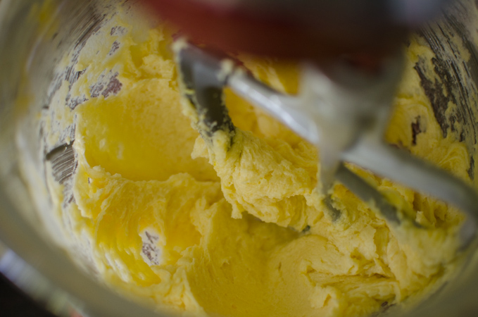 Wet ingredients mixed in a bowl.