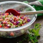 Chickpea Lentil Salad is a quick spring and summer salad to make