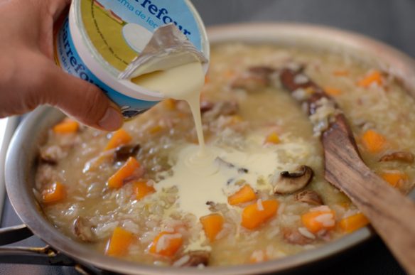 Pumpkin Mushroom Risotto with Bone Marrow Soup | Beyond Kimchee