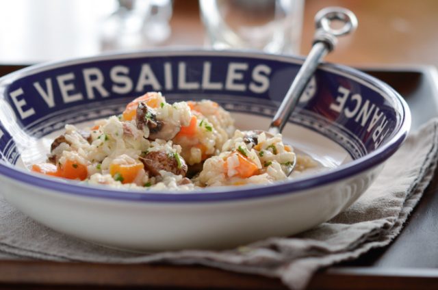 Pumpkin Mushroom Risotto with Bone Marrow Soup | Beyond Kimchee