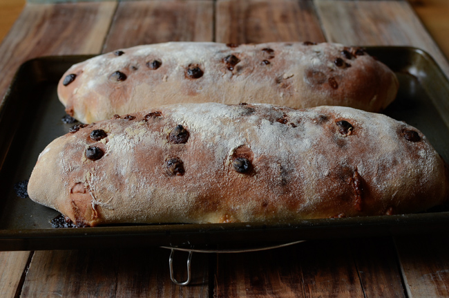 White chocolate chip bread are baked to golden brown.