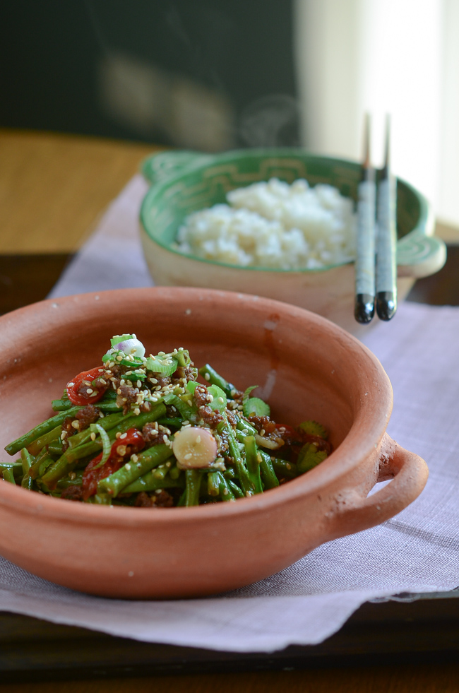 Snake Beans with Beef Sauce-8