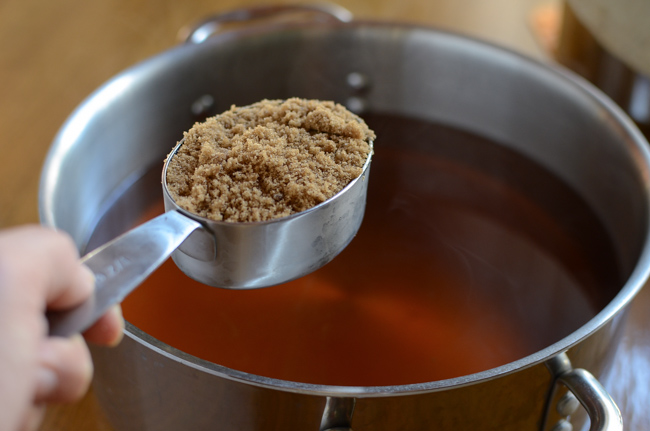 Muscovado brown sugar is added to sweeten Korean cinnamon ginger punch.