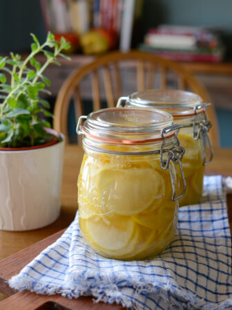 Korean Lemon Syrup is stored in a sterilized jars for a longer storage.