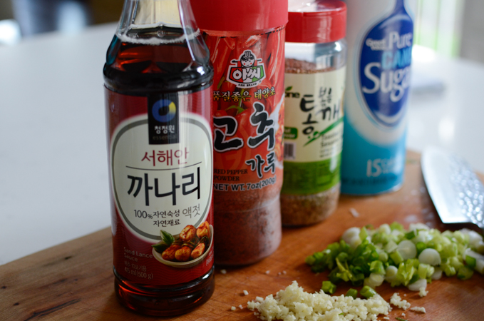 Korean seasoning sauce for Radish Salad Rice Bowl