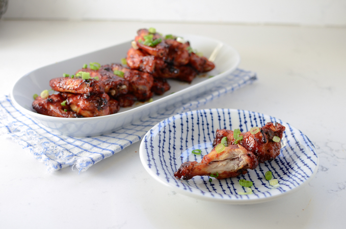 These baked wings have a slight sweet and spicy taste.