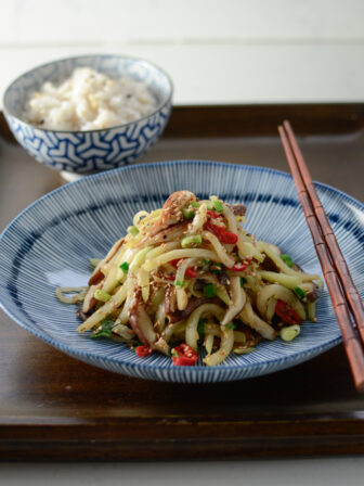 mushroom stir-fry is a wonderful vegetarian or vegan dish.