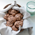 Chocoate Chewies are meringue based crispy chewy cookies with crackled top.