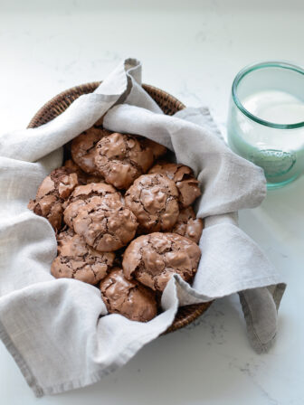 Chocoate Chewies are meringue based crispy chewy cookies with crackled top.