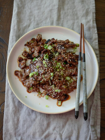 Crispy Korean Beef Bulgogi is made in 30 minutes and ready to serve.