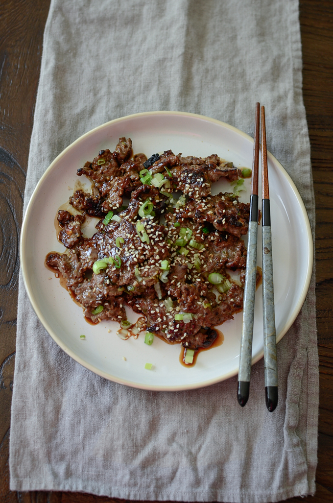 Crispy Korean Beef Bulgogi is made in 30 minutes and ready to serve.