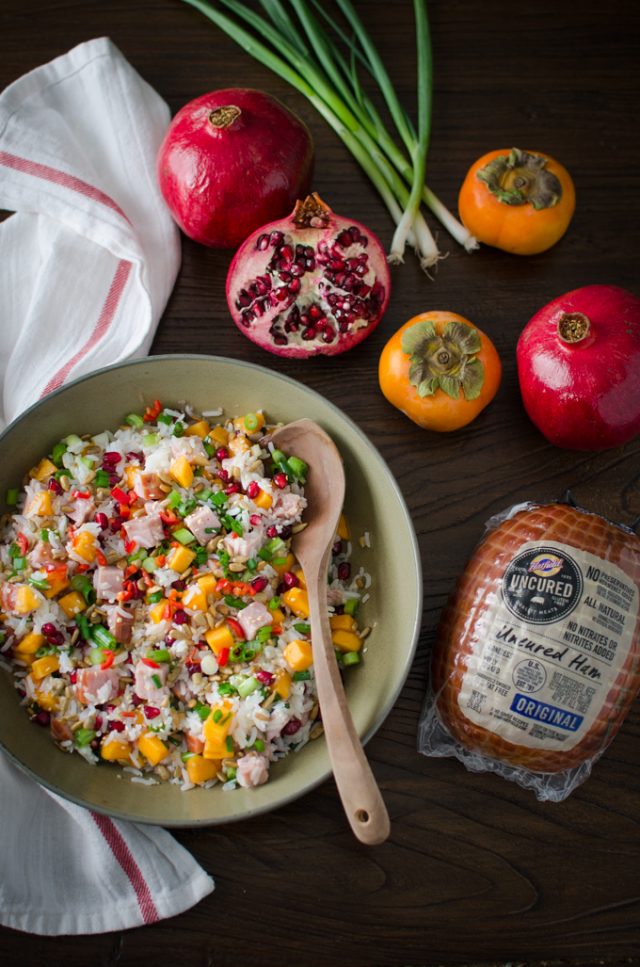 Festive Asian Style Ham and Rice Salad Beyond Kimchee