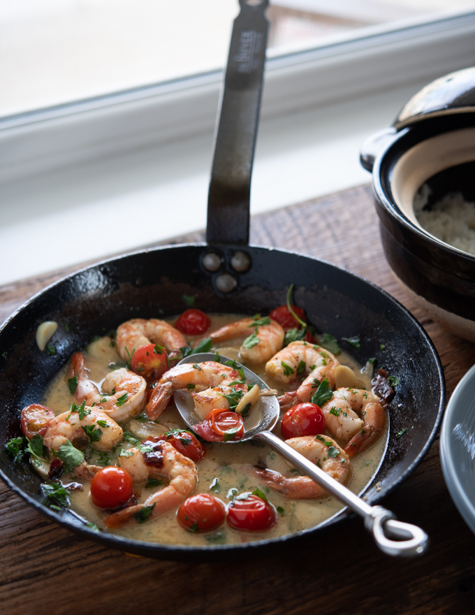 Shrimp and Tomatoes in Lemon Butter Sauce