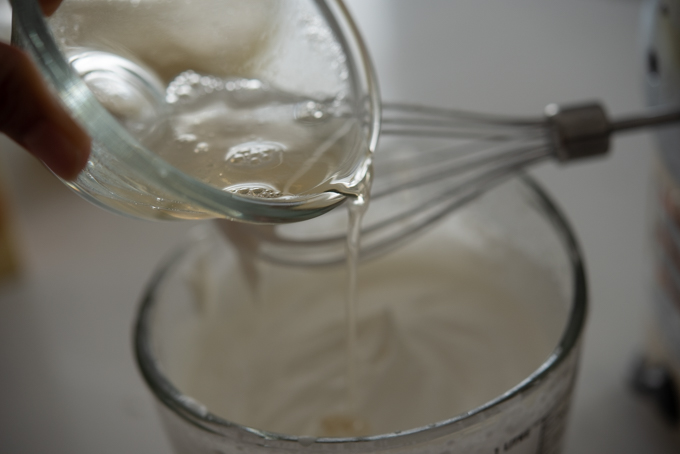 Gelatin is added to whipped cream.