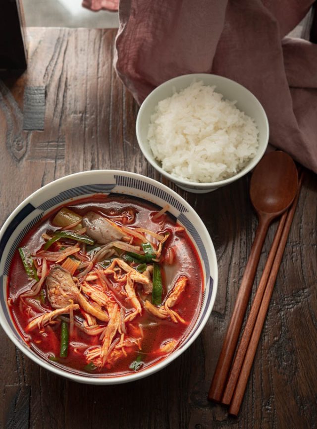 Spicy Korean Chicken Soup (Dakgaejang) Beyond Kimchee
