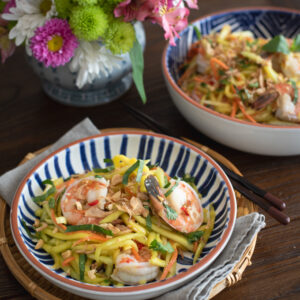 Vietnamese shrimp salad (Gỏi Xoài) is made with green mango and it is refreshingly delicious