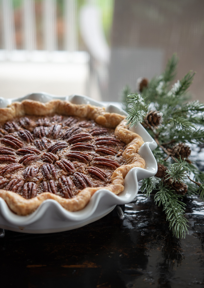This no corn syrup pecan pie recipe makes a perfect Thanksgiving or holiday dessert.