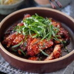 Korean chicken bulgogi, dak bulgogi, made with gochujang