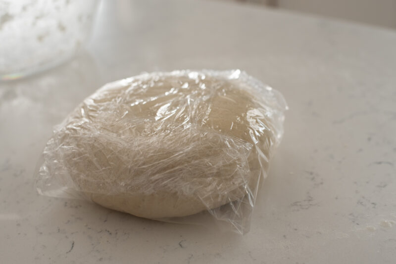 The dumpling dough needs to rest for 30 minutes