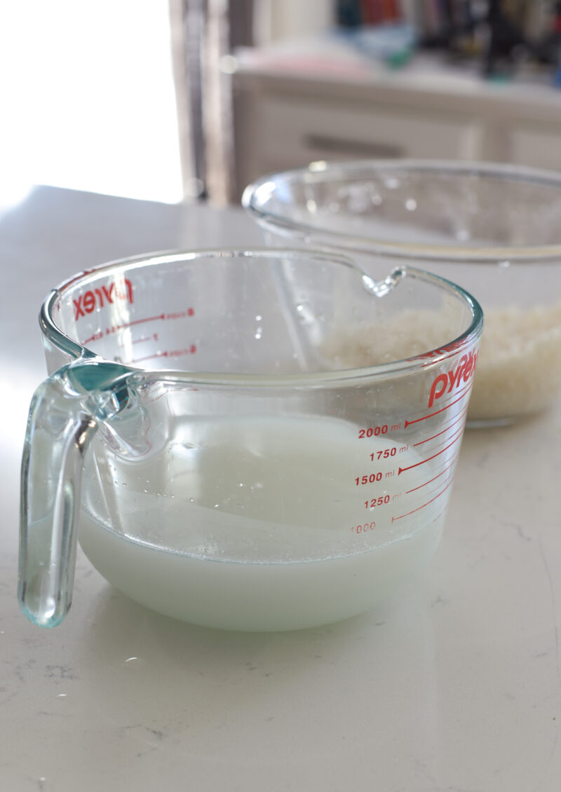 Rice water (Rice starch water) is often used in Korean soups and stews.