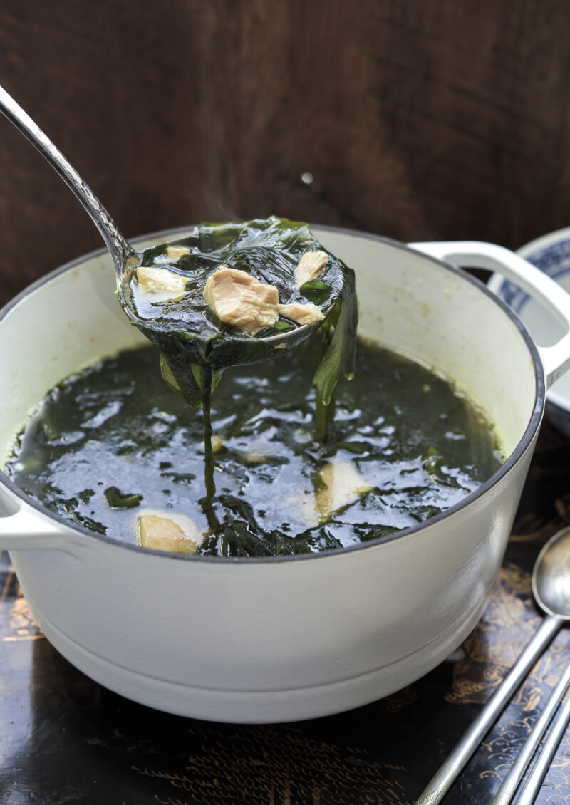 Seaweed soup with tuna is a comforting soup for cold days