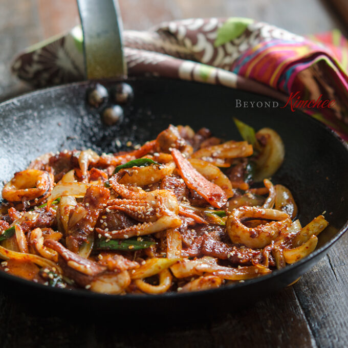 Spicy Pork and Squid Stir-Fry (Osam Bulgogi)