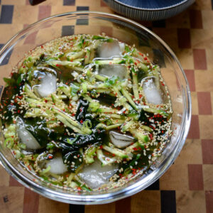 Korean cold seaweed cucumber soup