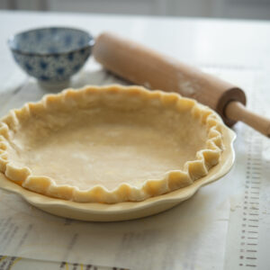 ight and flaky pie crust is made with leaf lard and butter